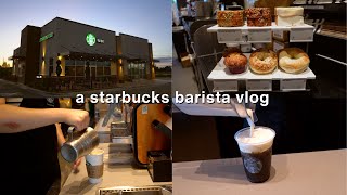 come work with me at starbucks starbucks barista vlog day in life as a barista ☕️ [upl. by Tupler]