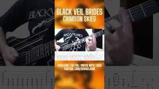 Black Veil Brides  Crimson Skies Guitar Cover  TABS shorts guitarist blackveilbrides [upl. by Maharva198]