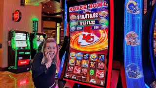 The New NFL Super Bowl Slot Machine PAYS OUT HUGE [upl. by Veleda362]