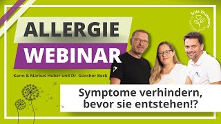 Heuschnupfen Pollenallergie LIVE Allergie Webinar mit Dr Günther Beck Karin amp Markus Huber [upl. by Ybbed]