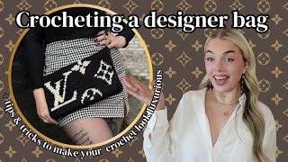 I crocheted a designer purse because Im too broke to buy one  tips amp tricks to making luxury bags [upl. by Eendys]