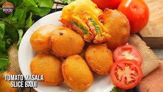 Crispy Tomato Slice Bajji  ది బెస్ట్ తీరులో మసాలా టమాటో స్లైస్ బజ్జి  Easy Snack Recipes [upl. by Fi]