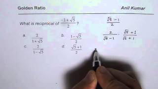 Golden Ratio Rationalization of Reciprocal Multiple Choice [upl. by Hock53]