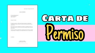 ​✅​LA CARTA DE PERMISO LABORAL  TUTORIAL ​📝​ [upl. by Rey]