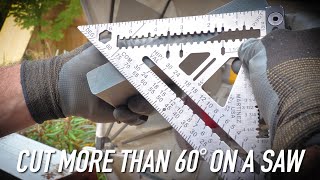 Quick Tip How To Cut More Than 60˚ On A Chop Saw [upl. by Dukie281]