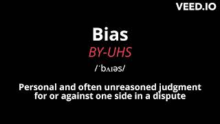 How to Pronounce Bias [upl. by Jimmie]