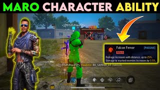 Maro Character Ability  Free Fire Maro Character Ability  Maro Ability In Free Fire  Free Fire [upl. by Aratihc647]