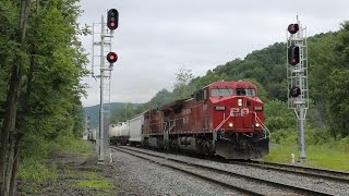 CP NS and CSX in Oneonta and Guilderland NY 71515 [upl. by Gnek756]