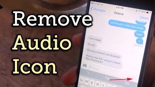 Remove the Audio Recording Button in the Messages App on iOS 8 HowTo [upl. by Ame739]