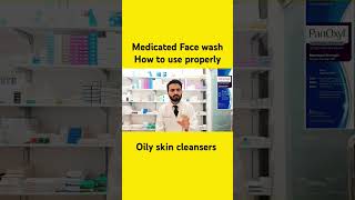 medicated Oily skin Face wash how to use properly pharmacist pharmacy panoxyl benzoylperoxide [upl. by Euell129]