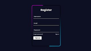 Animated Registration Form using HTML amp CSS [upl. by Eide14]