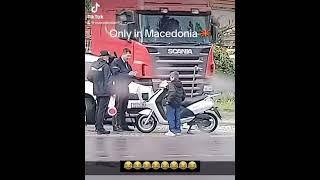 Police in Macedonia vs 7 year old macedonian police skopje [upl. by Asillam]