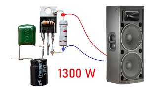 DIY Powerful Ultra Bass Amplifier Z44N MosFet No IC Simple circuit [upl. by Yevi]