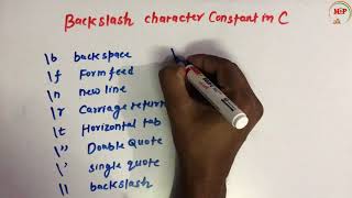 Ep07 C language  ConstantPart2  Backslash Constant  How many ways to define Constant [upl. by Adrial515]