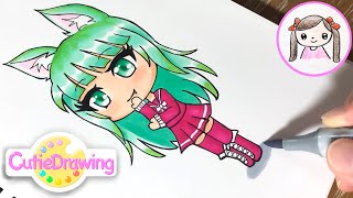 Practicing drawing with Copic 3 Gachalife character you requested [upl. by Etat]