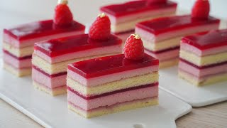 Raspberry Cheesecake  Cotton Sponge Cake  Raspberry Jelly [upl. by Pain]