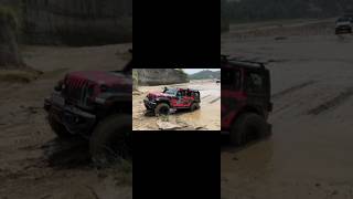 System pa system song all india car offroad in river washing thar scorpion car shortfeed short [upl. by Dietz]