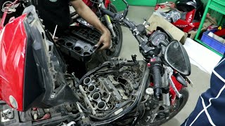 Benelli 600i service video  Full detailing me [upl. by Onitnevuj]