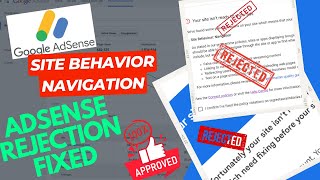 100 Fix AdSense Site Behavior Navigation  Policy Violation  issue resolution in 5 Minutes [upl. by Bryanty]