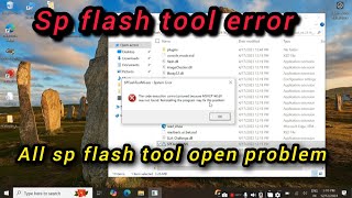 sp flash tool error msg problem solution  flash tool not open problem  sp flash tool v6 error [upl. by Barbette]