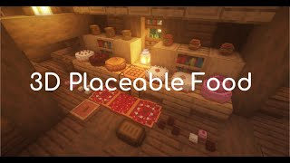 3D Placeable Food mod in Minecraft [upl. by Adiazteb]