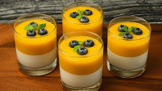 Tropical Panna Cotta in 10 minutes A magical match of mango and coconut [upl. by Troc789]