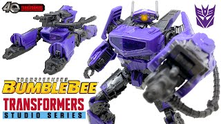 Transformers Studio Series 110 BUMBLEBEE MOVIE Voyager Class SHOCKWAVE Review [upl. by Nolahc]