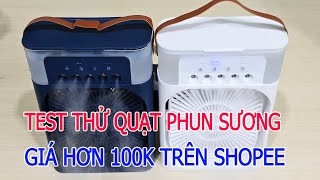 Mua và Bung thử quạt Phun Sương hơn 100k đang Hot trên Shopee [upl. by Nyllewell229]