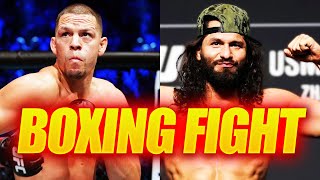 🚨BREAKING🚨Nate Diaz vs Jorge Masvidal BOXING fight targeted for March [upl. by Odraner]