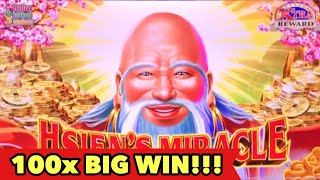 ⭐️100x BIG WIN KONAMI SLOT⭐️HSIENS MIRACLE  I Want That 5 of a Kind More BIG WIN Slots Bonuses [upl. by Aciruam180]