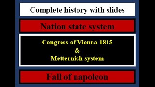 congress of Vienna 1815 and fall of Napoleon [upl. by Samantha]