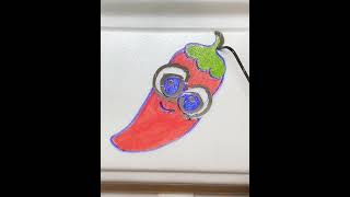 Painting on foam🌶️ asmrasmrsoundssatisfyingstyrofoamartcutpaintingforyou [upl. by Shannah334]