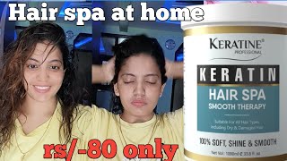 KERATIN HAIR SPA SMOOTH THERAPY hair spa at homebeyourselfzebamiddey3812 [upl. by Erreit]