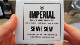 Imperial Shave Soap  Lather Review [upl. by Aramak]