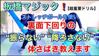 ストレッチポールを使い「振らない」「降ろさない」裏面下回りの体さばき教えます！ [upl. by Eli]