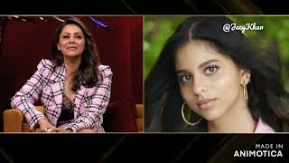 Suhana Khans voice 🤌🏼 talks about mum Gauri Khan 😍 Koffee With Karan ☕ [upl. by Evanthe]