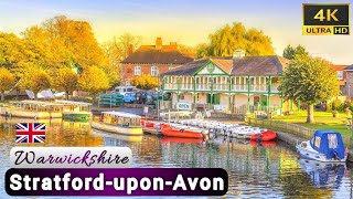 StratforduponAvon 🇬🇧  Warwickshire  4K [upl. by Adekahs392]