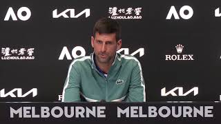 “Practice sessions painfree so far” Novak Djokovic on his wrist injury ahead of Australian Open [upl. by Otanutrof652]