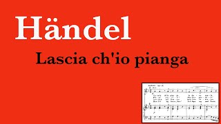 Händel  Lascia chio pianga Piano Karaoke [upl. by Loram]