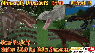 Gene Project Addon 150 by Bailu Dinosaur Showcase 4K60FPS Minecraft Bedrock PE Dinosaurs Ep515 [upl. by Kcim]