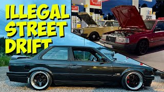 ILLEGAL BMW amp VOLVO TURBO STREET DRIFTING SWEDEN [upl. by Nylatsyrc]