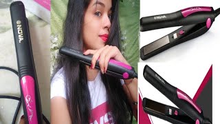 Nova NHS 840 Hair straightener Live demo And Review Video [upl. by Lonni]