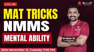 MAT TRICKS  NMMS Mental Ability  Shafeer Sir NMMS MAT  Shafeer sir quiz nmms mentalability [upl. by Lebasi]