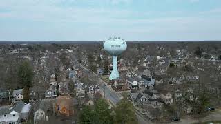 PITMAN NJ WATER TOWER DJI MINI 3 PRO DRONE VIDEO [upl. by Adeehsar]