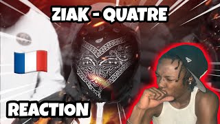 AMERICAN REACTS TO FRENCH DRILL RAP Ziak  Quatre English lyrics [upl. by Elylrac798]