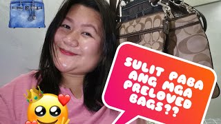 BAG REVIEWCOACH VINTAGE PRELOVED SLING BAGS REVIEW TAGALOG [upl. by Annwahs]