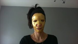 Gold BioCollagen Facial Mask  Masque au collagène du site Wish [upl. by Ahsram]