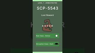 SCP5543  Lost Reward  Unrestricted  Keter  Dark  Notice [upl. by Verada]