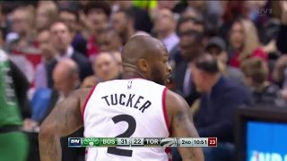 Raptors Highlights Wright Finds Tucker  February 24 2017 [upl. by Eladnek]