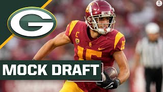 2022 NFL Mock Draft Packers draft TWO WIDE RECEIVERS to replace Davante Adams  CBS Sports HQ [upl. by Rustice]